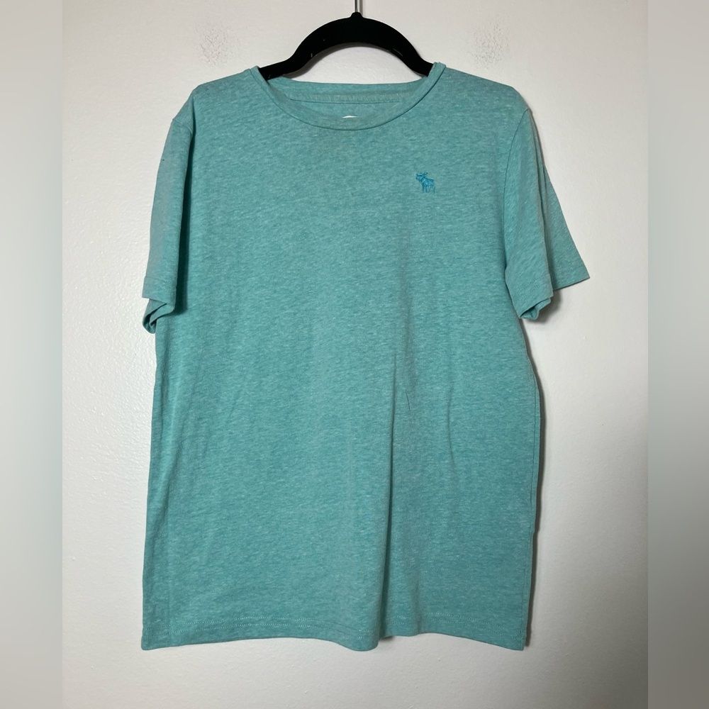 abercrombie fitch Boys Short Sleeve Tee Sz 11/12 blue/green Casual School